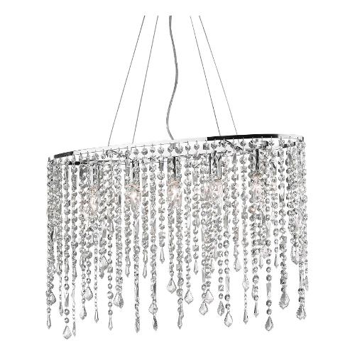 Sospensione RAIN sp5 Cromo (66,5x23,5x145cm) 008363 5 luci - E14 - Max 200W