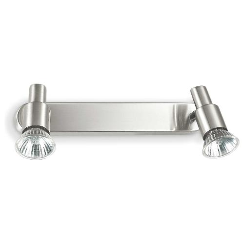 Set faretti spot SLEM ap2 Nickel (26x13x10cm) 018836 2 luci - GU10 - Max 100W