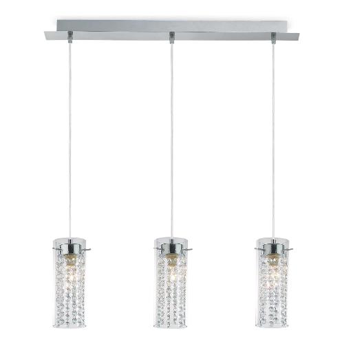 Sospensione IGUAZU sp3 Cromo (75x13,5x110cm) 052366 3 luci - E14 - Max 120W