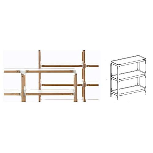 Bergamin Libreria Legno e Bianco (90 x 95 h cm) Mobile KIT