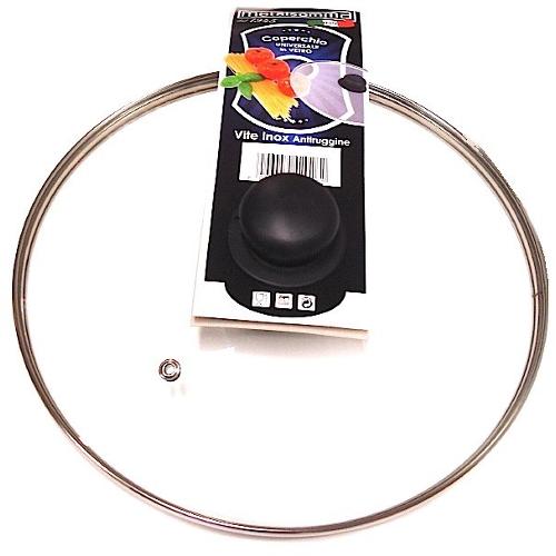 Coperchio pentola Vetro (24cm) Trasparente e Cromo 420 24