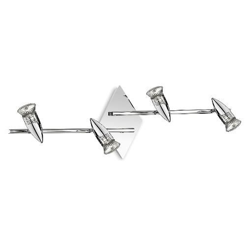 Set faretti spot ALFA pl4 Cromo (71,5x22x16cm) 089584 4 luci - GU10 - Max 200W