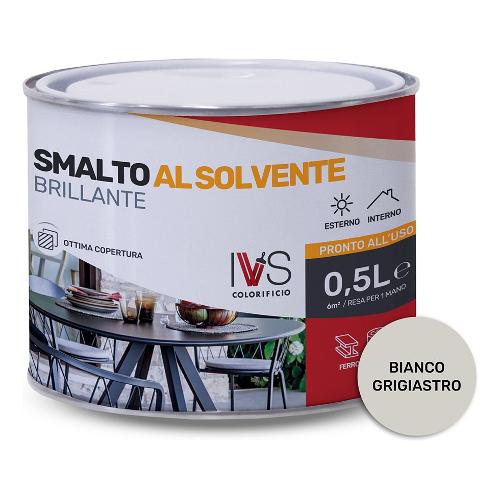 Smalto sintetico brillante (500ml) Bianco grigiastro Ral 9002 FS2001R09002CO