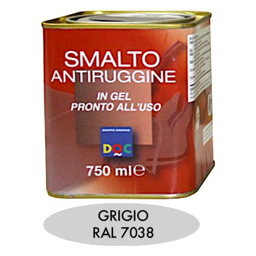 Smalto antiruggine gel Grigio Ral 7038 barattolo 750 ml 33005