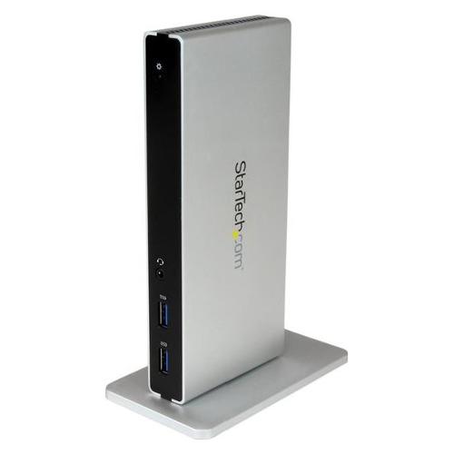 HUB 5 in 1 Docking Station Usb 3.0 Dual Display Silver e Black USB3SDOCKDD