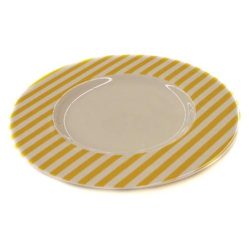 Piatto piano Porcellana (29cm) FRESHNESS STRIPES Giallo A0440756