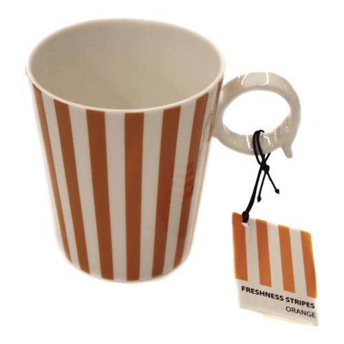 Tazza mug Porcellana FRESHNESS STRIPES Arancio A0600602