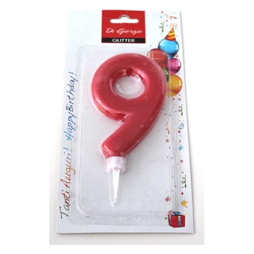Candela compleanno Nr. 9 Gigante (11cm) Assortito 58160 69