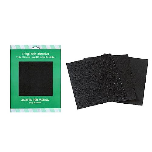 OLD Set tela abrasiva Per Metallo (28x19 cm) 120 G 82668
