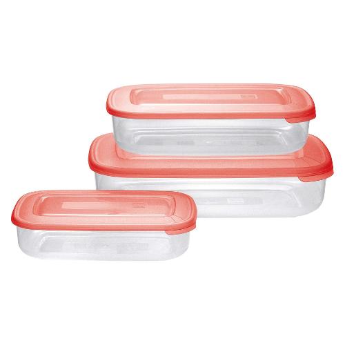 KendyFresh Set 40 Pezzi Contenitori Per Alimenti In Plastica (20 Contenitori + 20 Coperchi) – 7 Misure, Ermetici, Adatti A Microonde, Freezer E Lavastoviglie – Rosso - 2