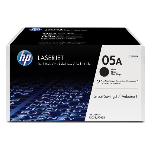 Set toner Nero 05A Twin pack CE505D