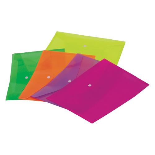 Set cartelline a busta con clips 5 pz (33,3x23,5cm) Assortito 241FLU