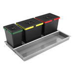 Pattumiera Lavenox Nero e Alluminio DAY905028-15