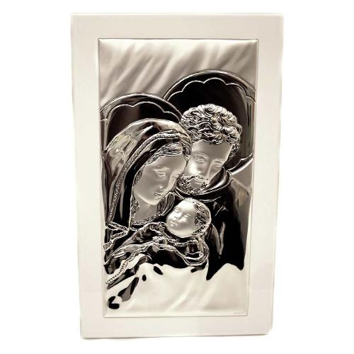 Icona Argento (9x17cm) SACRA FAMIGLIA 032 17