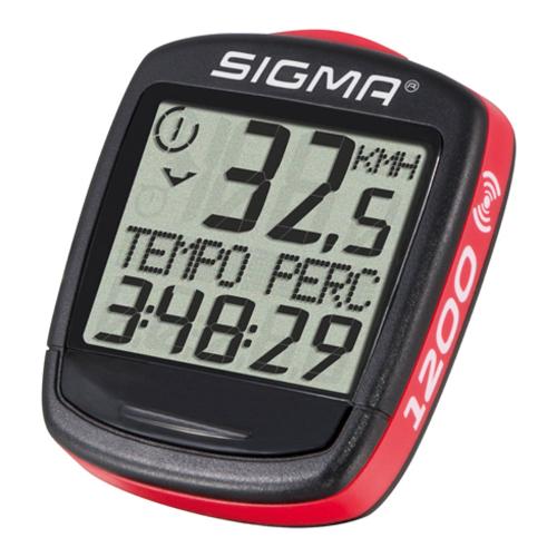 Ciclocomputer Wireless Bc1200 12F SIGMA Nero e Rosso CVC937