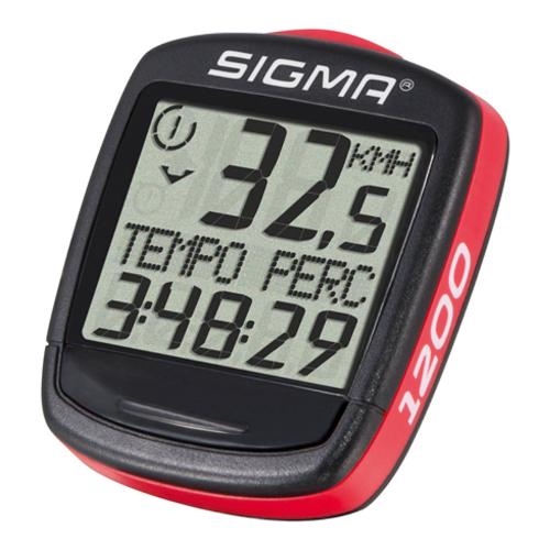 Ciclocomputer Bc1200 12F Filo SIGMA Nero e Rosso CVC936