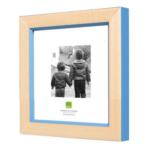 Cornice legno (20x20cm) Carina TRENDY CARINA Naturale e Azzurro 6440C 040120X