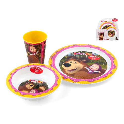 Set piatti bimbo 3 pz MASHA E ORSO