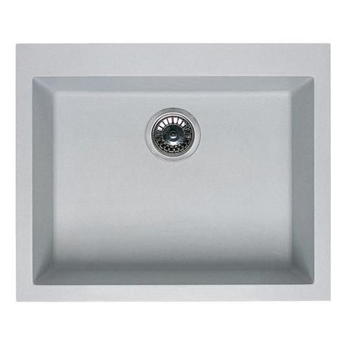 Lavello 1 vasca (54x44cm) QUADRA 105 SOTTOTOP Aluminium Opaco LMQ10579BSO