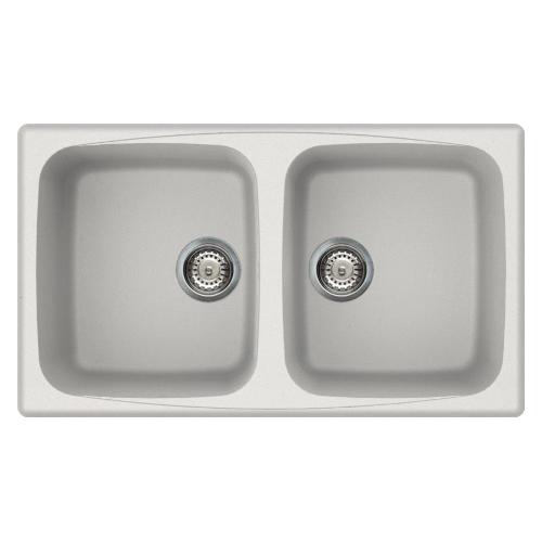 Lavello 2 vasche (86x50cm) MASTER 450 Bianco Opaco LGM45068