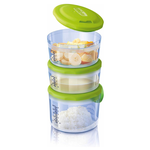 Chicco - Portavivande set 3 vasetti conservazione. 07658