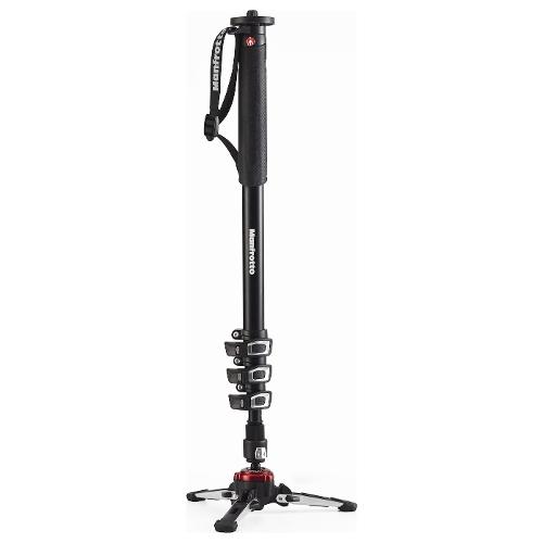 Monopiede video 18 Kg X PRO Video Plus Alu 4 Sec con Base Fluida Black MVMXPROA4