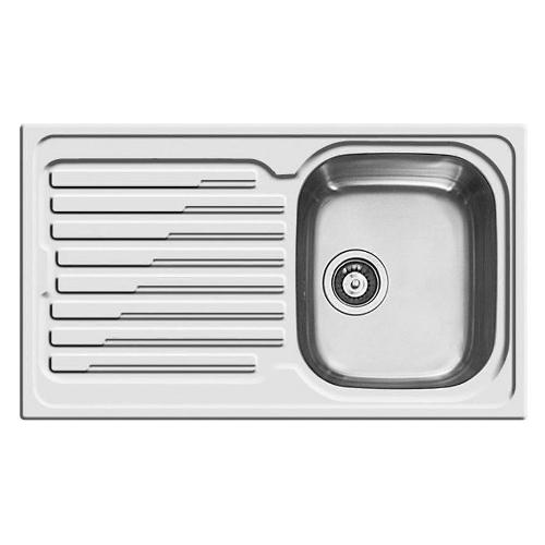 Lavello 1 vasca (86x50cm) SKY 400 Inox Satinato LIK400SACDX