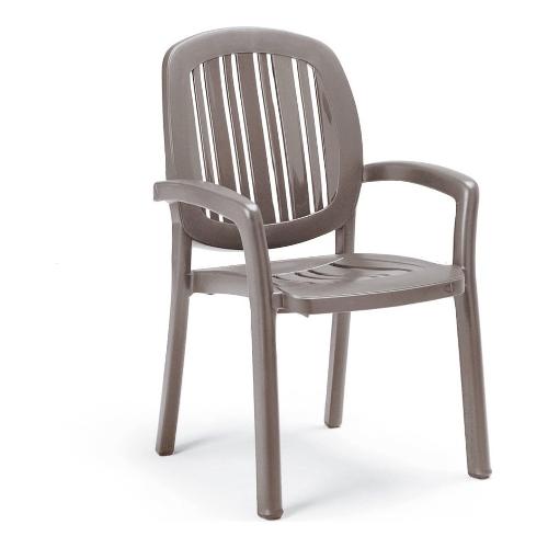 Sedia con braccioli resina PONZA Tortora 40268 10 000