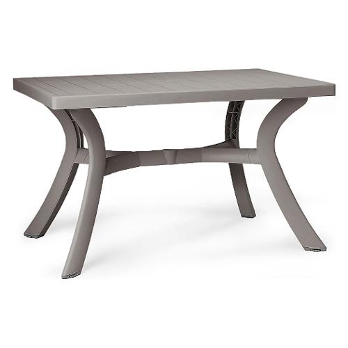 Tavolo da esterno resina TOSCANA 120 Fisso Tortora (120x80x72cm) 40121 10 000