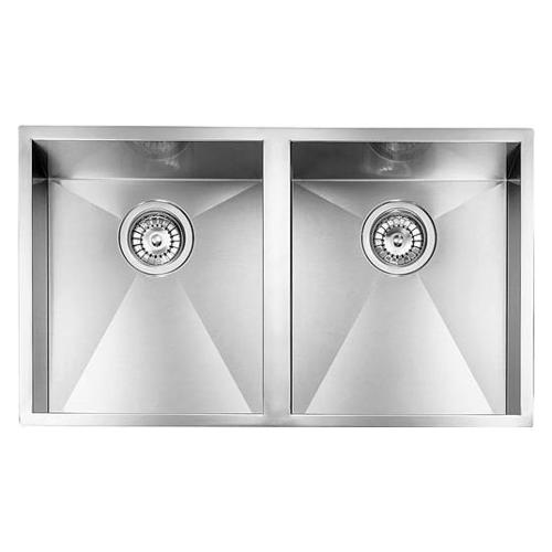 Lavello 2 vasche (77x45cm) FILOQUADRA Inox Satinato 011909XCSSP