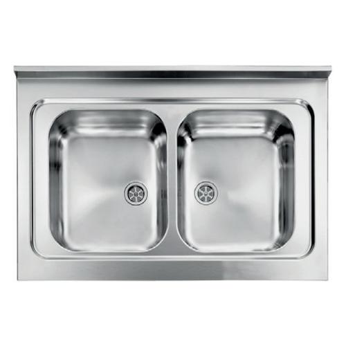 Lavello 2 vasche (90x60cm) ROSSANA Inox Satinato 031134XCSSX