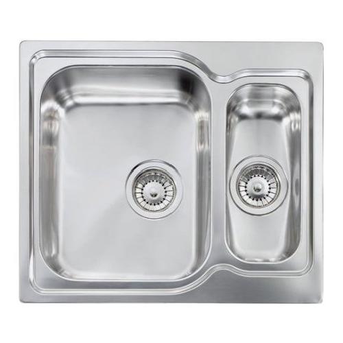 Lavello 2 vasche (58x50cm) MATICO Inox Satinato 011642SCSSP