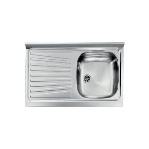 Lavello 1 vasca (80x50cm) MONDIAL Inox Prelucidato 031031DCSSX