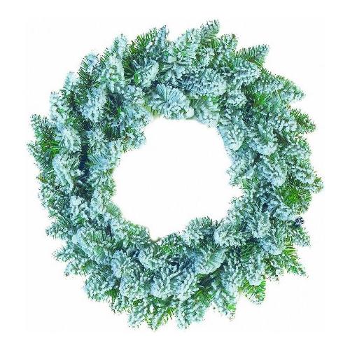 Corona Natale (40cm) Verde innevato 008336