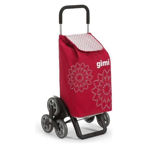 GIMI Carrello Spesa Floral Rosso lt 56 51x41 h 102 - 154313