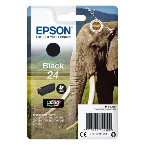 Cartuccia stampante Serie Elefante Nero CLARIA T24 C13T24214012