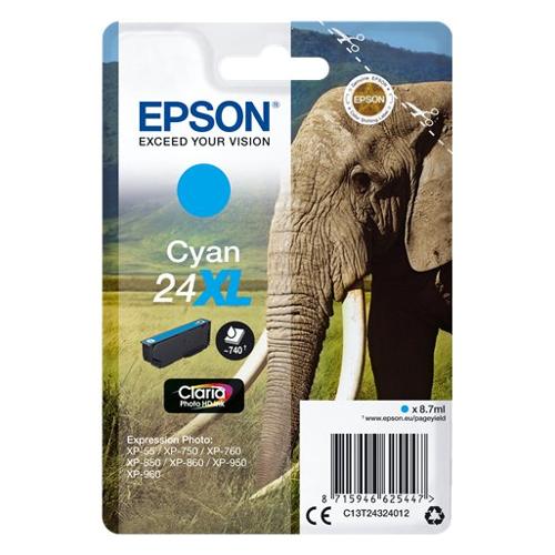 Cartuccia stampante Serie Elefante Ciano CLARIA T24 XL C13T24324012