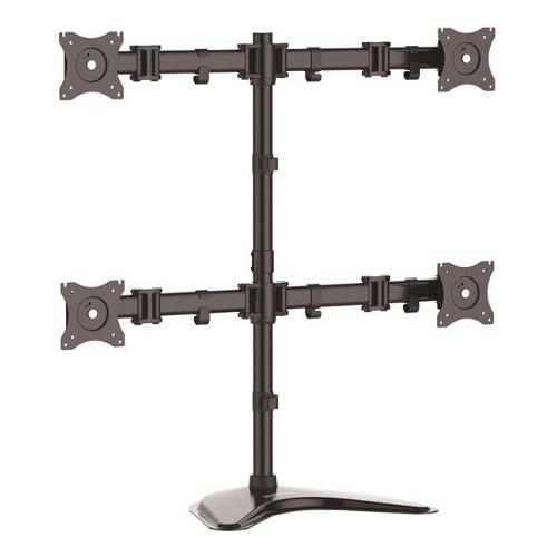 Supporto monitor TV scrivania ( 8 Kg ) VESA 100 x 100 Stand per 4 schermi Black ARMBARQUAD