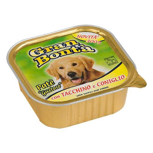Patè cane GRAN BONTÀ tacchino e coniglio Vaschetta 300 gr 320192