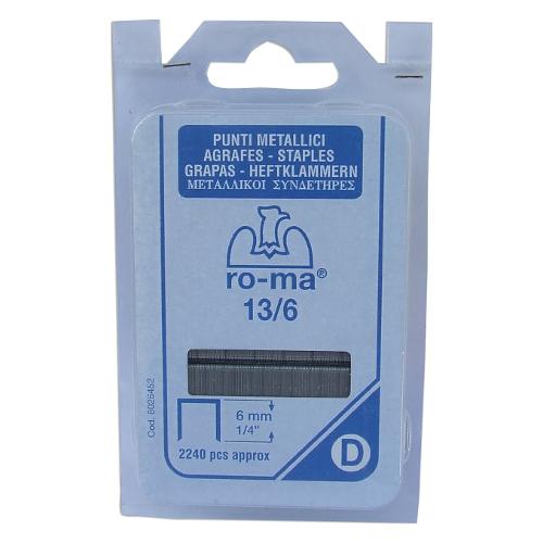 Set punti graffatrice 2240 pz Tipo D (h. 6 mm ) 13 6 1110503