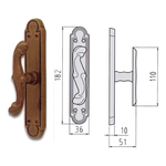 Maniglie e Accessori per Porte e Finestre GHIDINI CREM. O.B. BAROCCO P