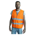 Abbigliamento per il giardinaggio NERI GILET ALTA VISIBILITA ARANCIO 4