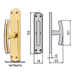 Maniglia cremonese per finestre su placca 744407008 GHIDINI