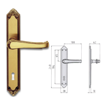 Coppia maniglie per porta con placca P90 394089006 GHIDINI