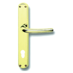 Coppia maniglie per porta con placca P85 744088501 GHIDINI