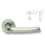 Coppia maniglie per porta con rosetta e bocchetta 744285503 GHIDINI