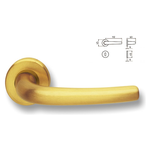Coppia maniglie per porta con rosetta e bocchetta 744281508 GHIDINI