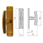 Maniglia cremonese per finestre su placca 400407004 GHIDINI