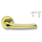 Coppia maniglie per porta con rosetta e bocchetta 744281501 GHIDINI