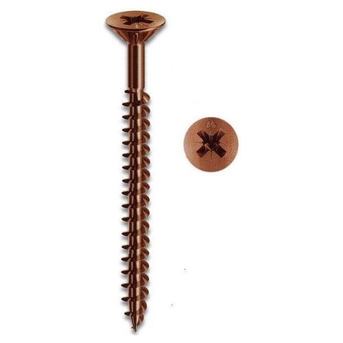 Viti per legno 200 pz (4x90mm) lunghezza filetto 70 mm Bronzato PVACZP400900BZC